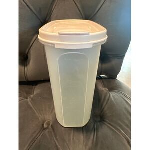 Tupperware Tall Modular Mate Container Beige Lid Food Storage Pantry Organizer